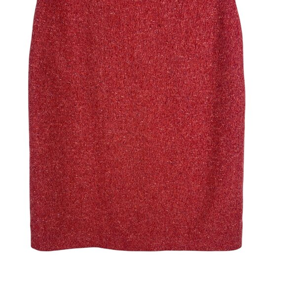 Hobbs London Sleeveless Wool Silk Blend Tweed Shift Dress in Red Size UK 8 US 4 - Picture 4 of 10